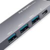 hub usb c argomtech 5 en 1 a00594 usb3.0/usb2.0/hdmi 4k/usbc color gris