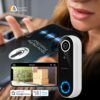 timbre con vídeo argomtech vision 2 wifi full hd 1080p ip65 color blanco