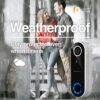 timbre con vídeo argomtech vision 2 wifi full hd 1080p ip65 color blanco