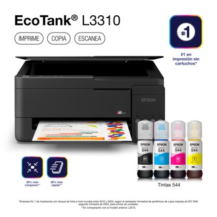 impresora multifunción epson ecotank l3310 color