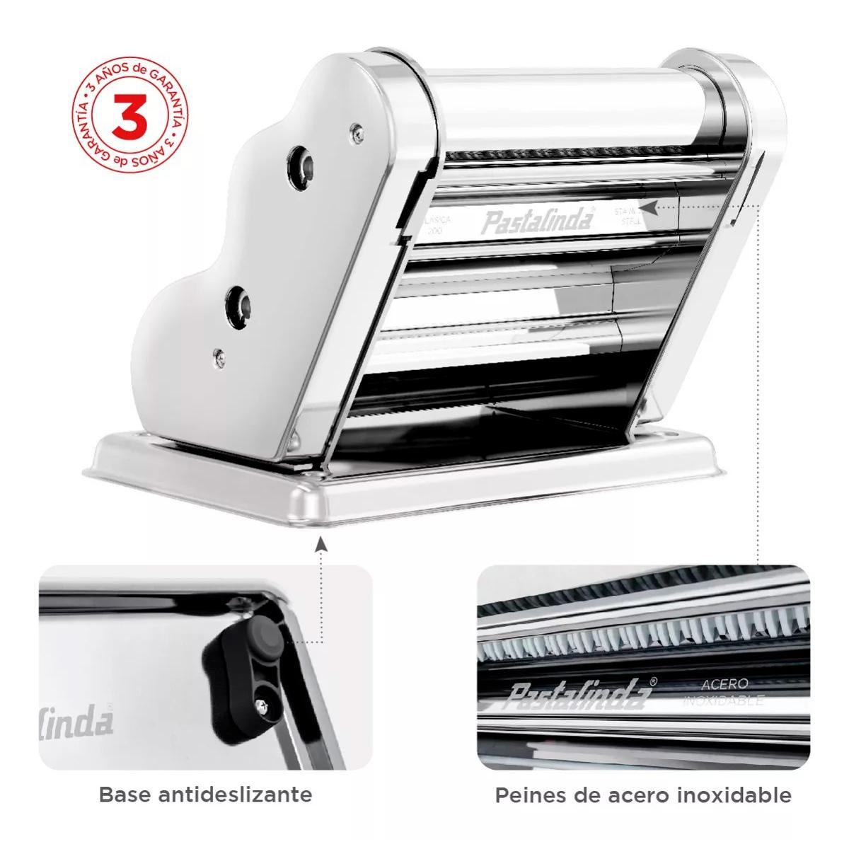 maquina pastalinda clasica 200 cromada 20cm pastas fideos maquina pastalinda clasica 200 cromada 20cm pastas fideos