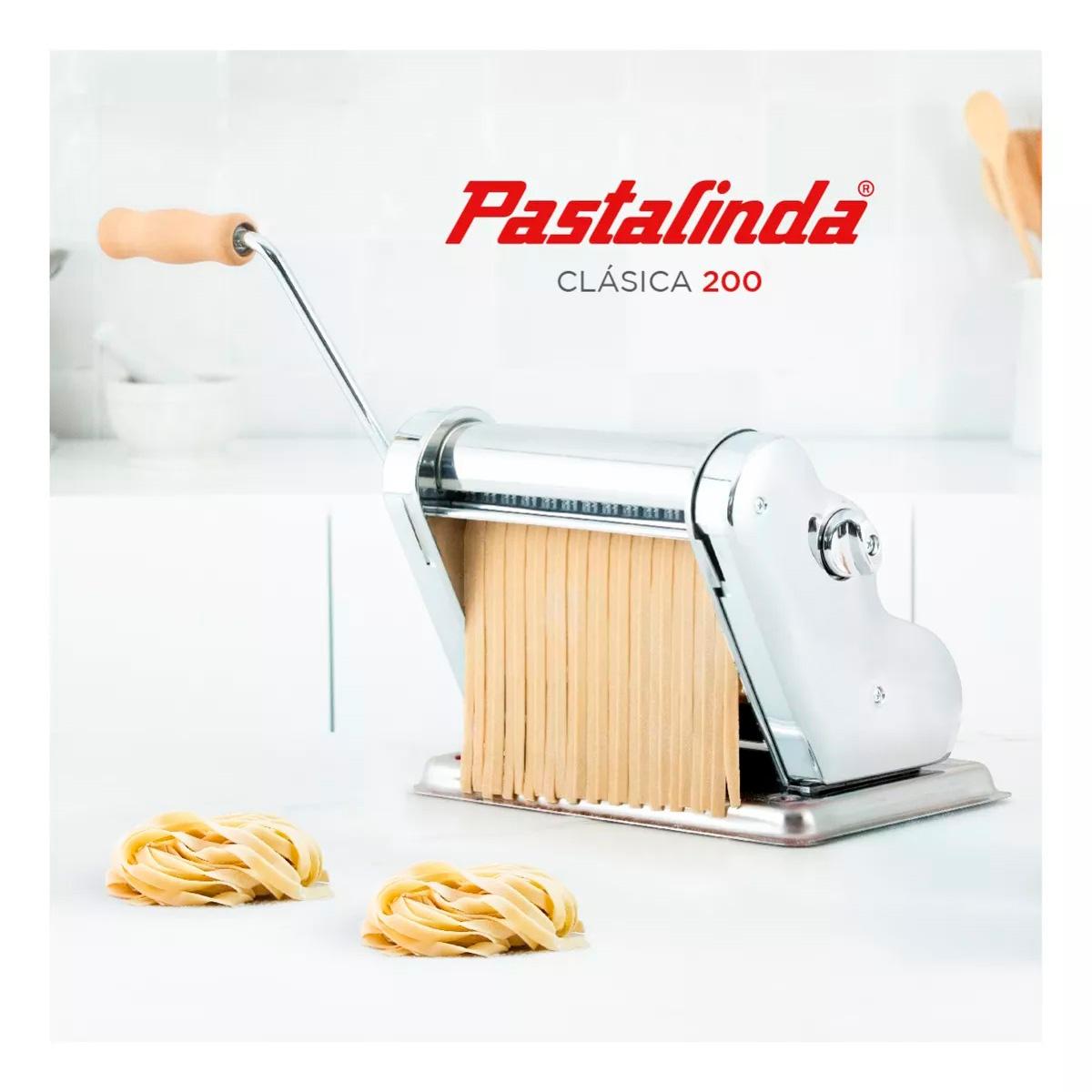 maquina pastalinda clasica 200 cromada 20cm pastas fideos maquina pastalinda clasica 200 cromada 20cm pastas fideos