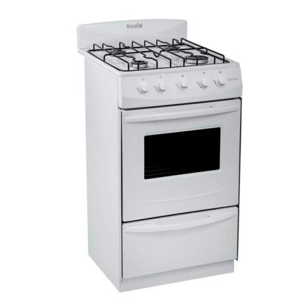 cocina escorial candor gas envasado con puerta con visor color blanco