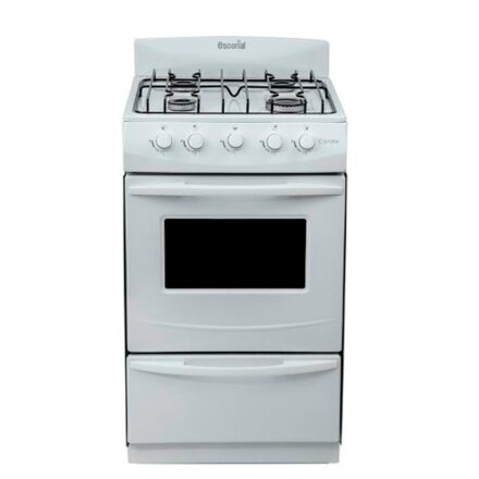 Cocina a gas | Escorial | Candor S2 | 4 hornallas Gas Natural blanco 51 cm