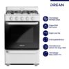 cocina multigas 56 cm blanco drean cd5602ab0 – blanco