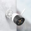 cámara seguridad tenda ct6 videovigilancia exterior 2k wi fi color blanco