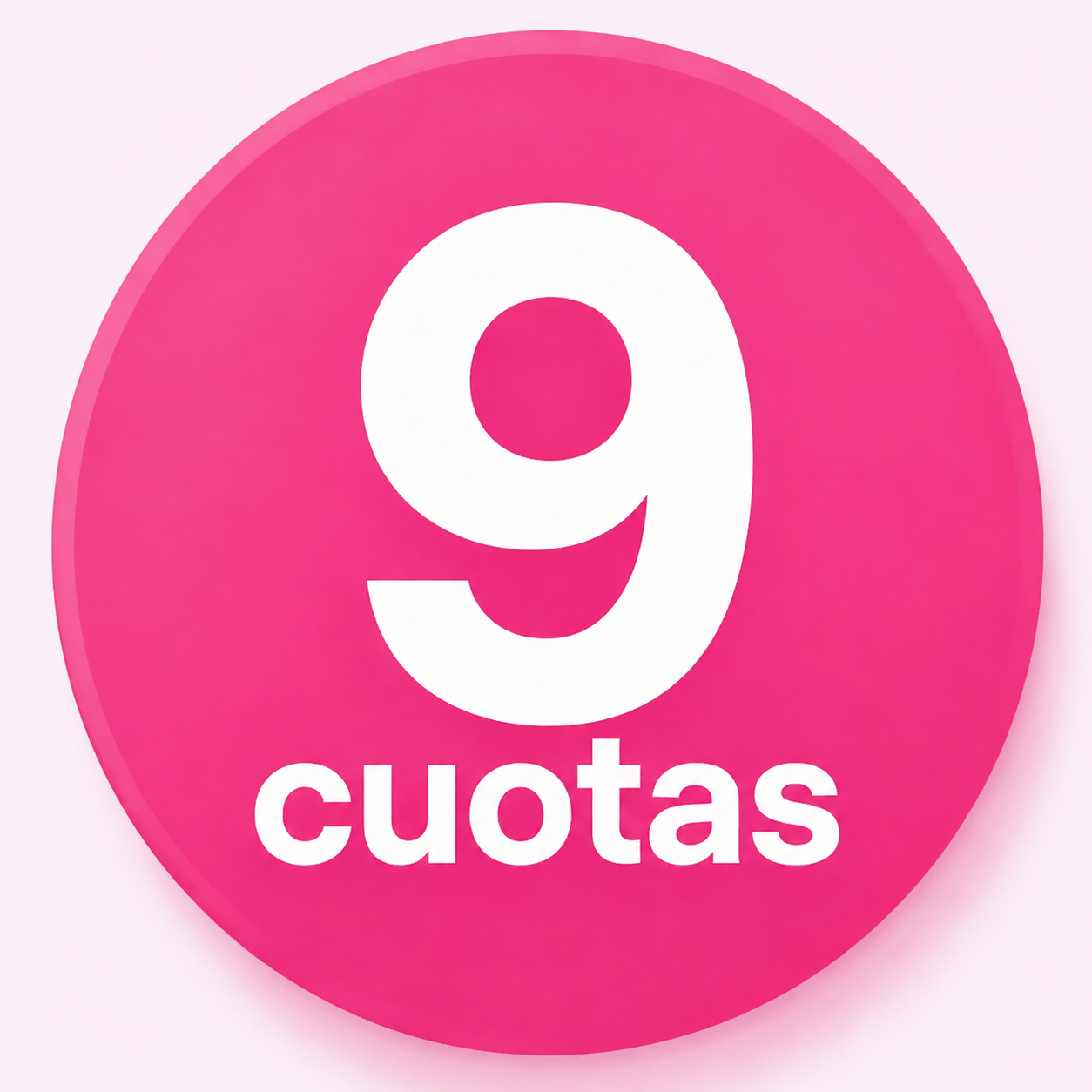 Hasta 9 cuotas sin interés