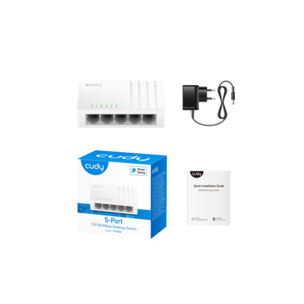 Switch de Red | Cudy | FS105D | 5 Puertos RJ45 10/100 Mbps No Administrable