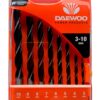 kit de 8 mechas daewoo dwkit8w para madera tamaños 3 al 10