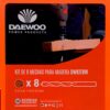 kit de 8 mechas daewoo dwkit8w para madera tamaños 3 al 10