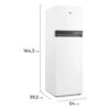 heladera no frost top gafa hgnf255b 259lts inverter blanca