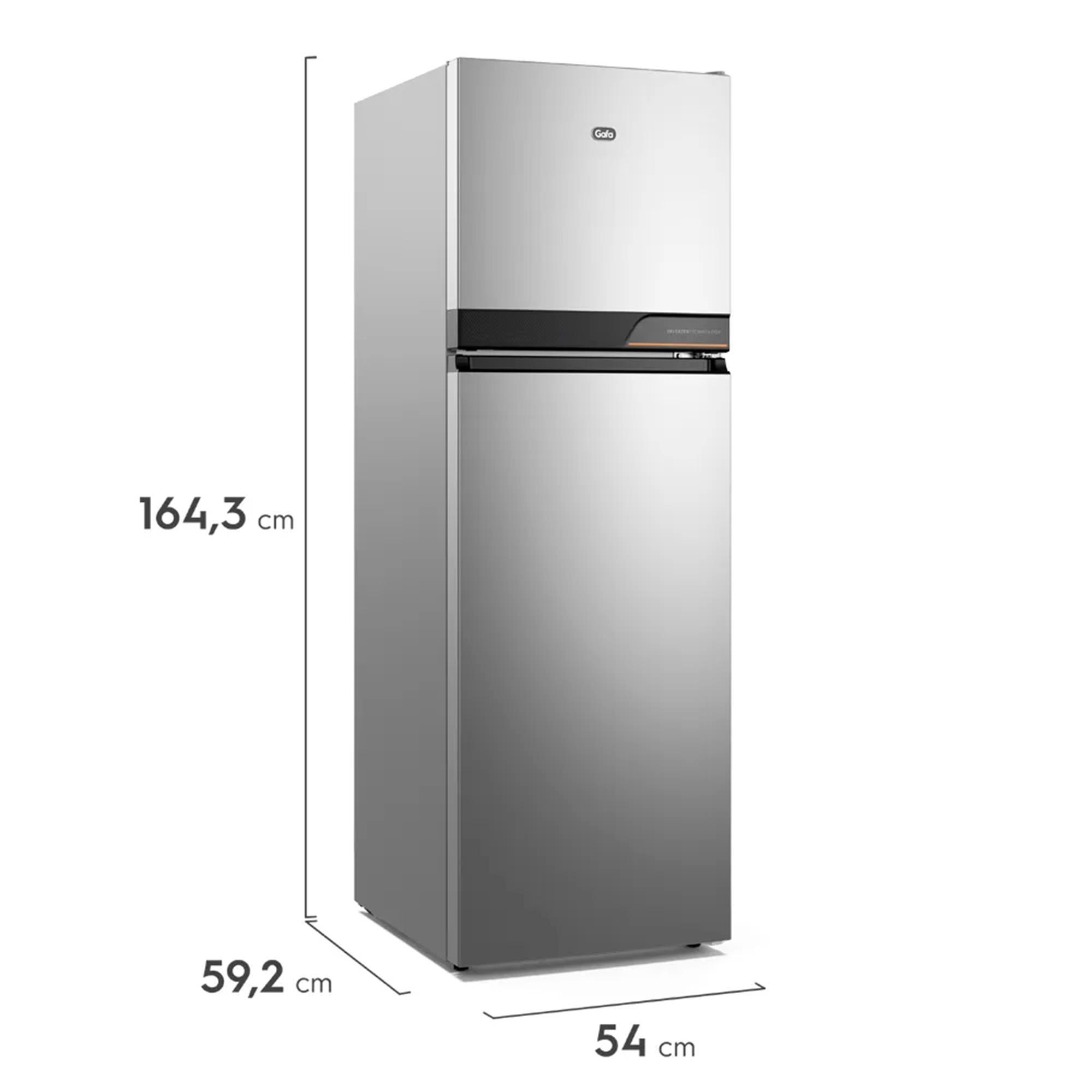 heladera gafa 259l hgnf255p no frost inverter plata heladera gafa 259l hgnf255p no frost inverter plata