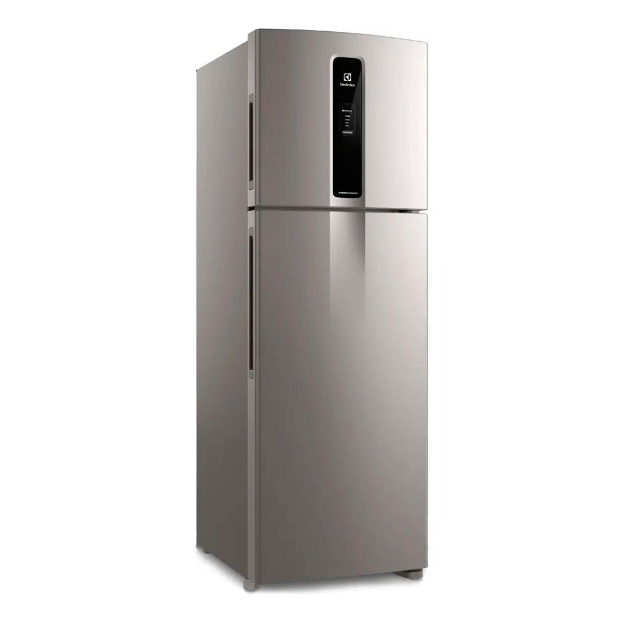 heladera no frost inverter 408l electrolux top freezer if43s plata heladera no frost inverter 408l electrolux top freezer if43s plata