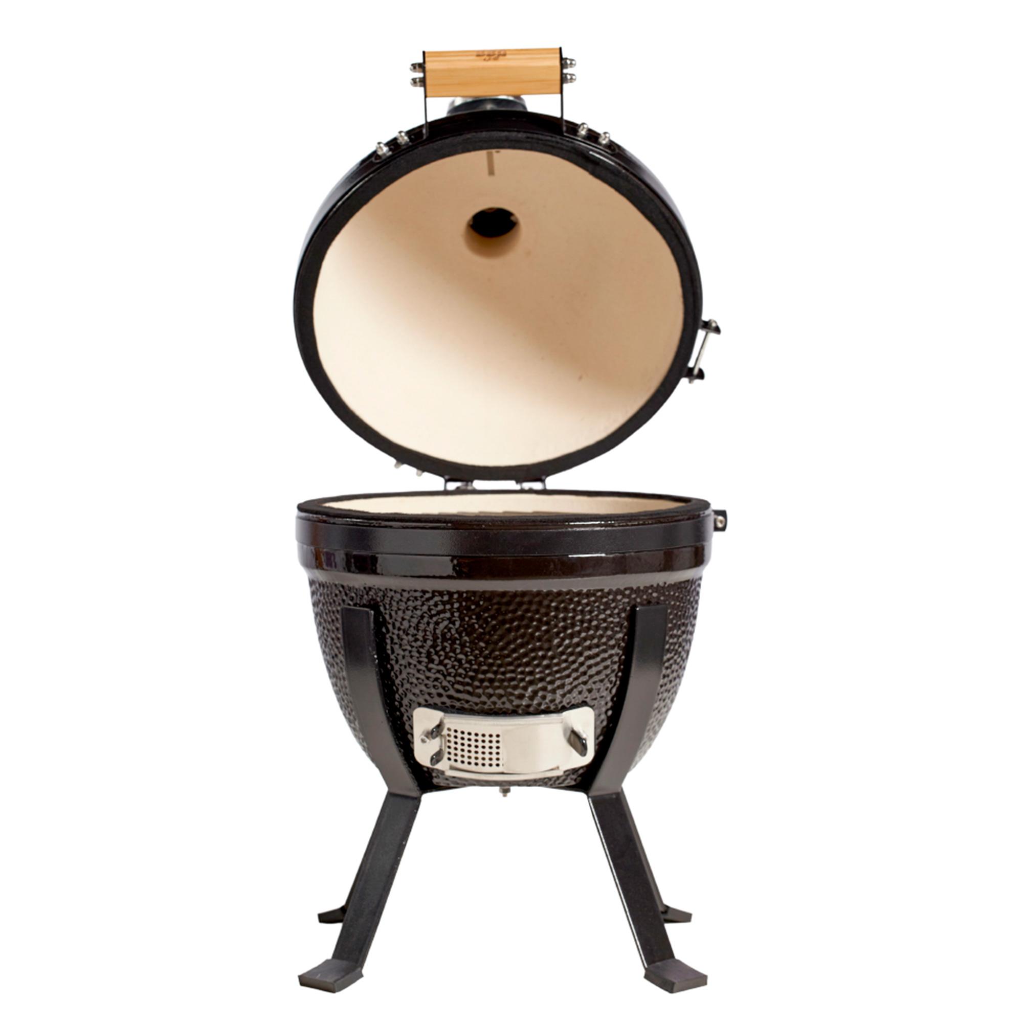 parrilla kamado bbq grill kadu k14 ahumador ceramico negro con funda parrilla kamado bbq grill kadu k14 ahumador ceramico negro con funda