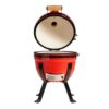 parrilla kamado bbq grill kadu k14 ahumador ceramico rojo con funda