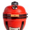 parrilla kamado bbq grill kadu k14 ahumador ceramico rojo con funda