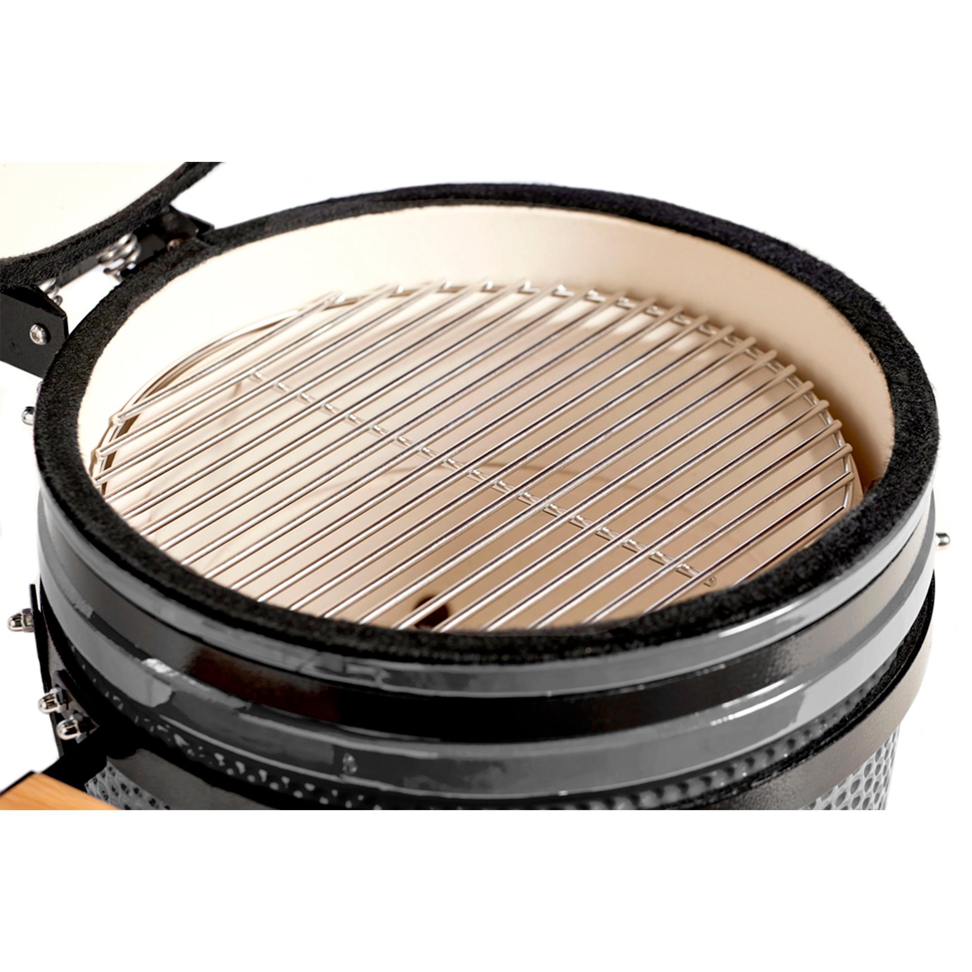 parrilla kamado bbq grill kadu k15 ahumador ceramico gris oscuro con funda parrilla kamado bbq grill kadu k15 ahumador ceramico gris oscuro con funda
