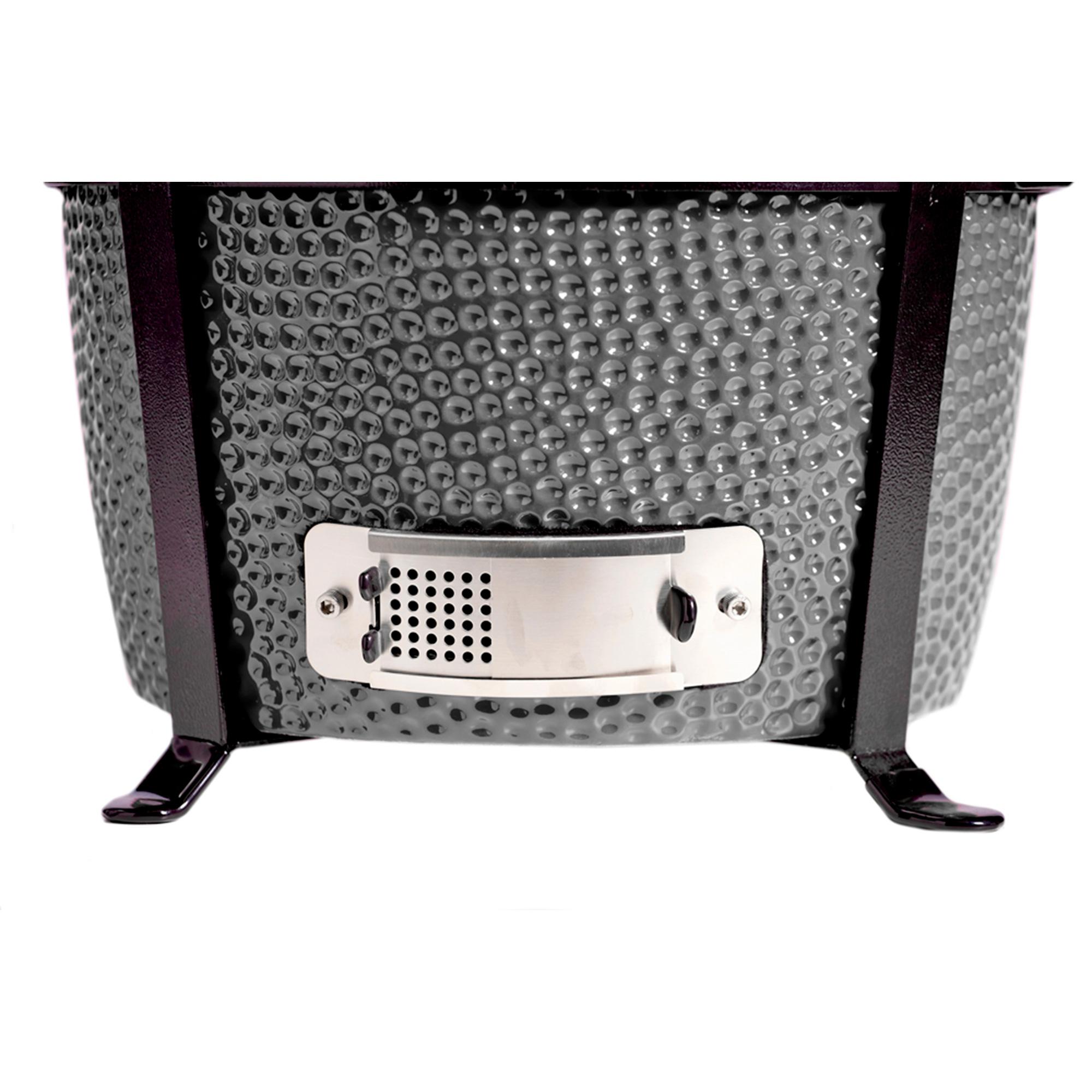 parrilla kamado bbq grill kadu k15 ahumador ceramico gris oscuro con funda parrilla kamado bbq grill kadu k15 ahumador ceramico gris oscuro con funda
