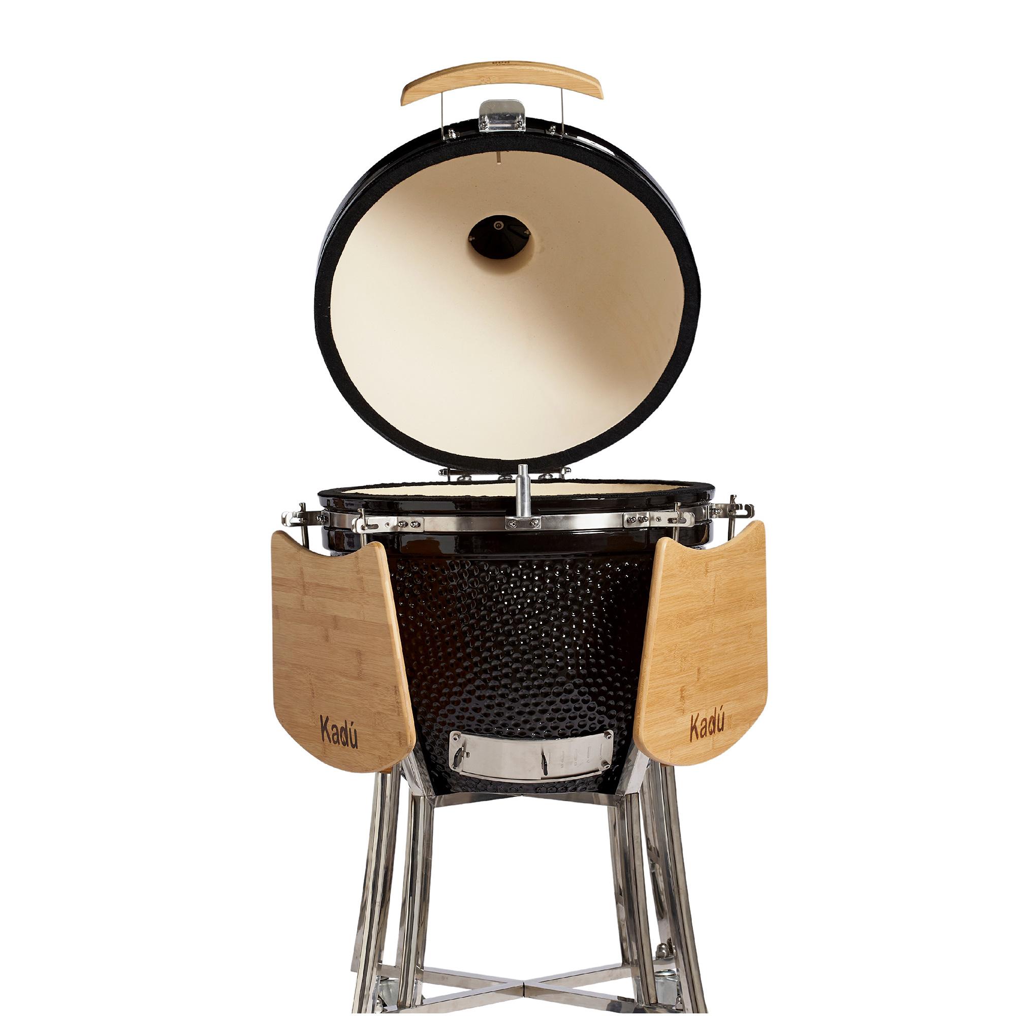 parrilla kamado bbq grill kadu k18 ahumador ceramico negro parrilla kamado bbq grill kadu k18 ahumador ceramico negro