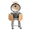 parrilla kamado bbq grill kadu k18 ahumador ceramico gris