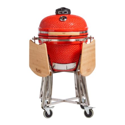 parrilla kamado bbq grill kadu k18 ahumador ceramico rojo