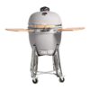 Parrilla Kamado Bbq Grill Kadu K21 Ahumador Ceramico Blanco con funda