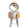 parrilla kamado bbq grill kadu k21 ahumador ceramico blanco con funda