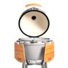 parrilla kamado bbq grill kadu k21 ahumador ceramico blanco con funda