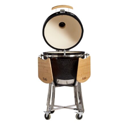 parrilla kamado bbq grill kadu k23 ahumador ceramico negro con funda