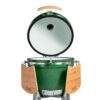 parrilla kamado bbq grill kadu k23 ahumador ceramico verde con funda