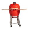 parrilla kamado bbq grill kadu k25 ahumador ceramico rojo con funda