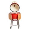 parrilla kamado bbq grill kadu k25 ahumador ceramico rojo con funda