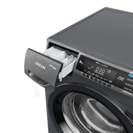 lavarropas automático drean lcfdr0814sg 8kg 1400rpm inverter gris