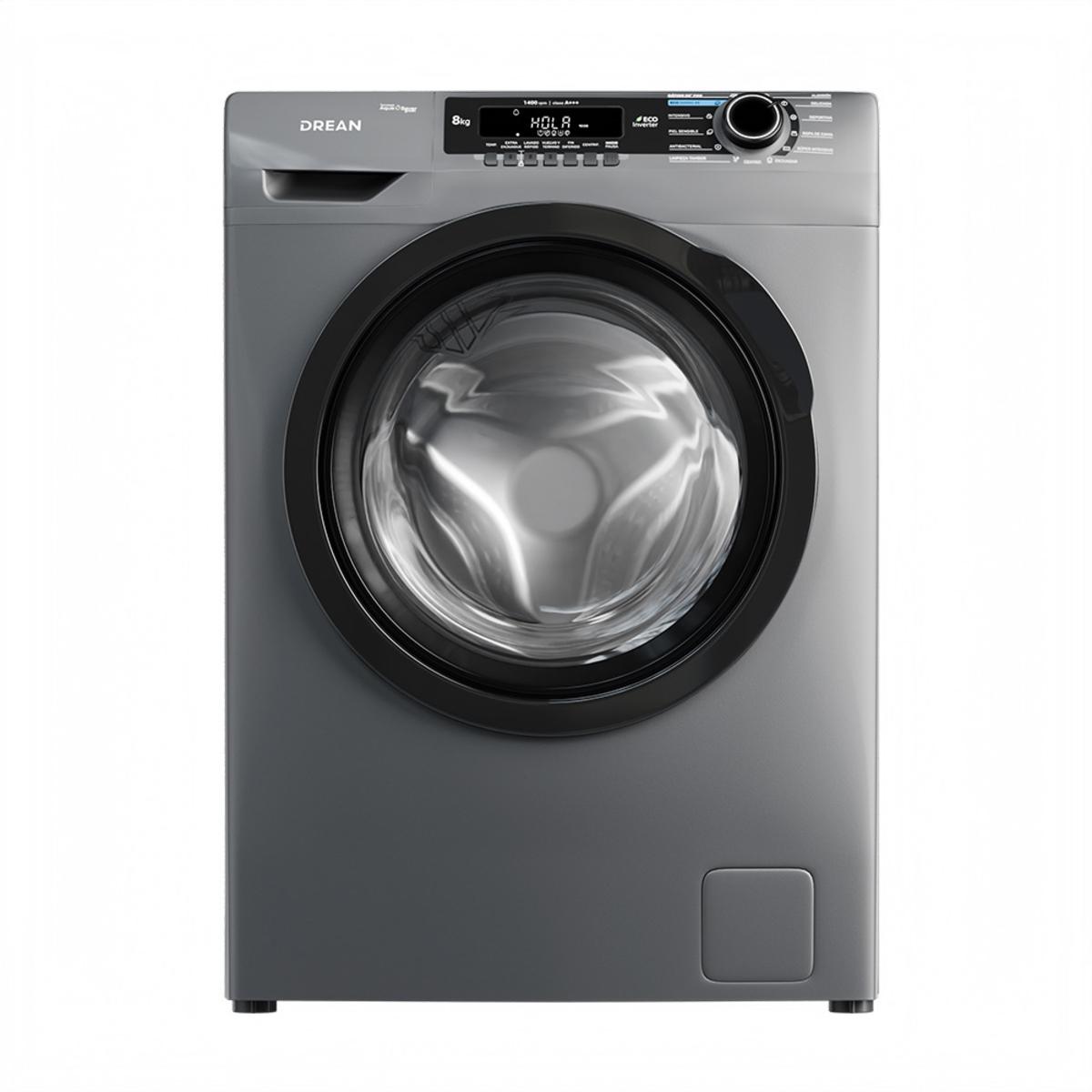 lavarropas automático drean lcfdr0814sg 8kg 1400rpm inverter gris lavarropas automático drean lcfdr0814sg 8kg 1400rpm inverter gris