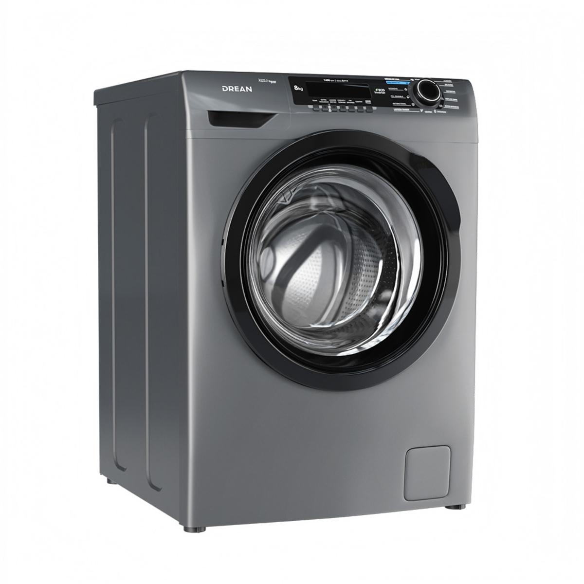 lavarropas automático drean lcfdr0814sg 8kg 1400rpm inverter gris lavarropas automático drean lcfdr0814sg 8kg 1400rpm inverter gris
