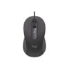 Mouse | Logitech | Signature Wired M520 | USB-C SmartWheel SilentTouch Grafito
