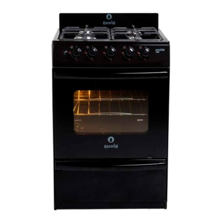Cocina a gas | Escorial | Master Style Black | 4 hornallas multigas 56 cm