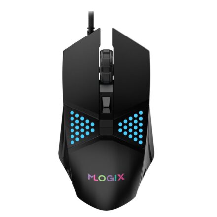 mouse gamer movil logix mg16 caster rgb negro