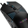 mouse gamer movil logix mg16 caster rgb negro