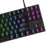 teclado gamer compacto movil logix mk87 ghost buster rgb negro