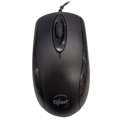 Mouse | GFAST | MO-383 | óptico USB 1000 DPI ambidiestro con scroll negro