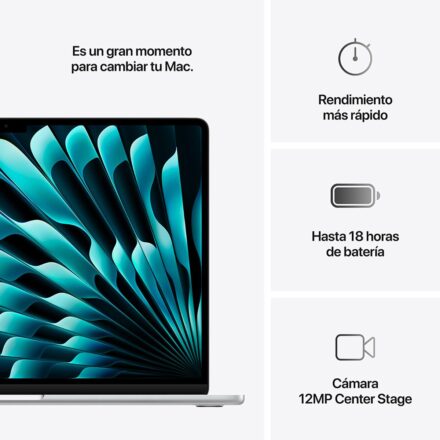 macbook air 15″ apple m4 cpu 10core gpu 10core, 512gb ssd, 16gb ram silver – mw1h3le a