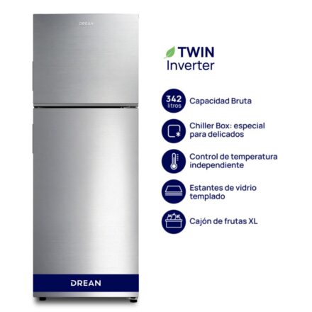 Heladera | Drean | RZN320PCARX0 | No Frost Inverter 342 L Inox