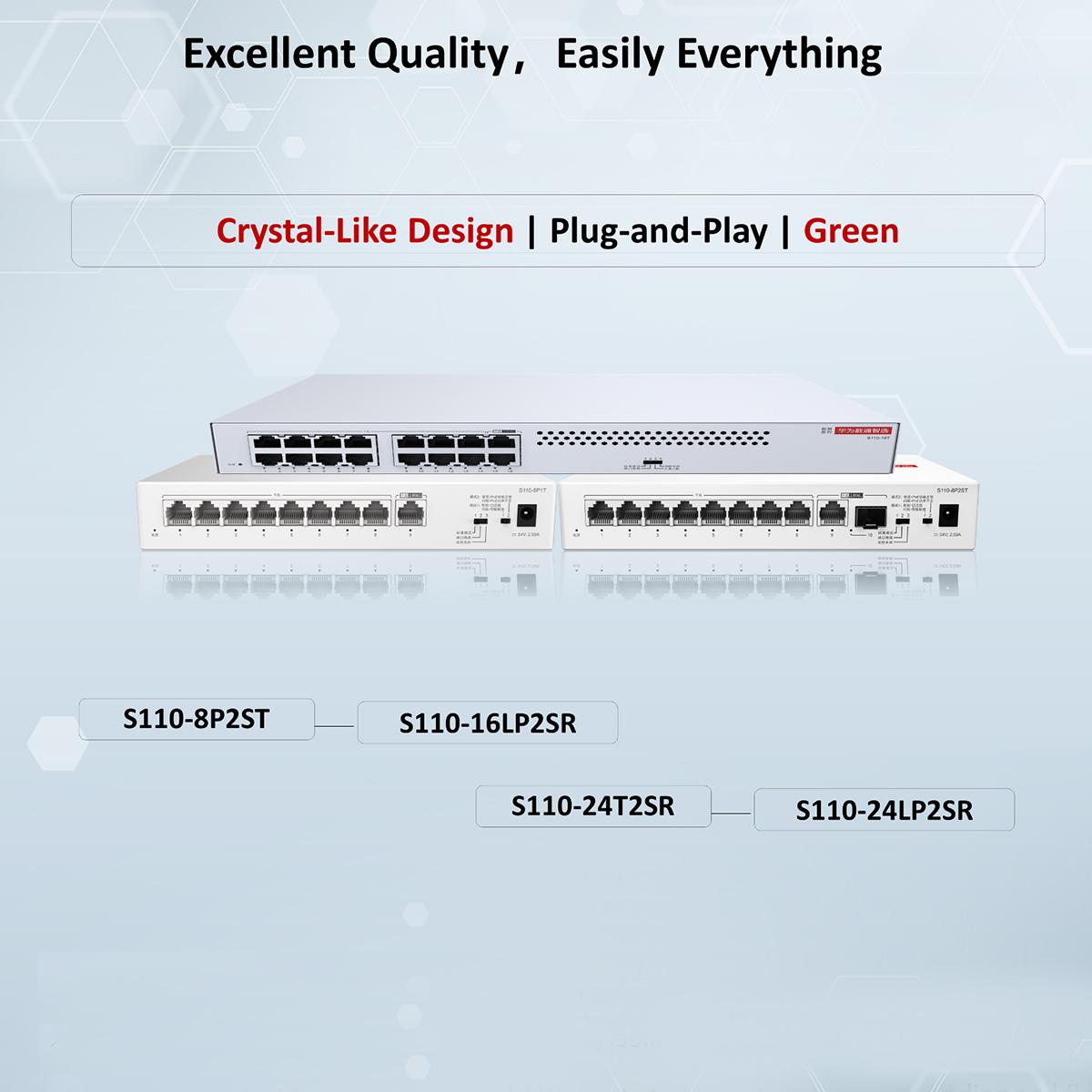 switch huawei ekit s110 16t2s de 16 puertos 26.78 mpps switch huawei ekit s110 16t2s de 16 puertos 26.78 mpps