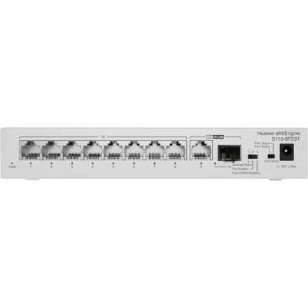 Switch HUAWEI eKit S110-8P2ST de 8 puertos 14.88 Mpps