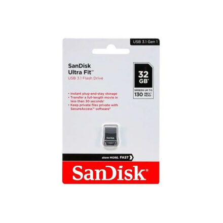 Pendrive | SanDisk | Ultra Fit | 32GB USB-A 3.2 Gen 1 130MB/s Negro Compacto