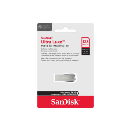 Pendrive | SanDisk | Ultra Luxe | 128GB USB-A 3.2 Gen 1 Metálico 400MB/s