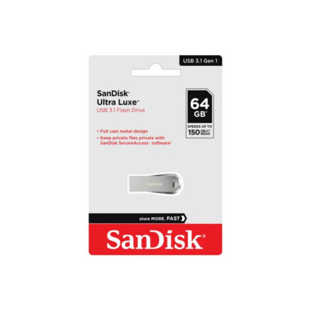 Pendrive | SanDisk | Ultra Luxe | 64GB USB-A 3.2 Gen 1 Metálico 300MB/s