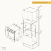 horno eléctrico empotrable pirolítico con air fry 81 l 60cm color negro