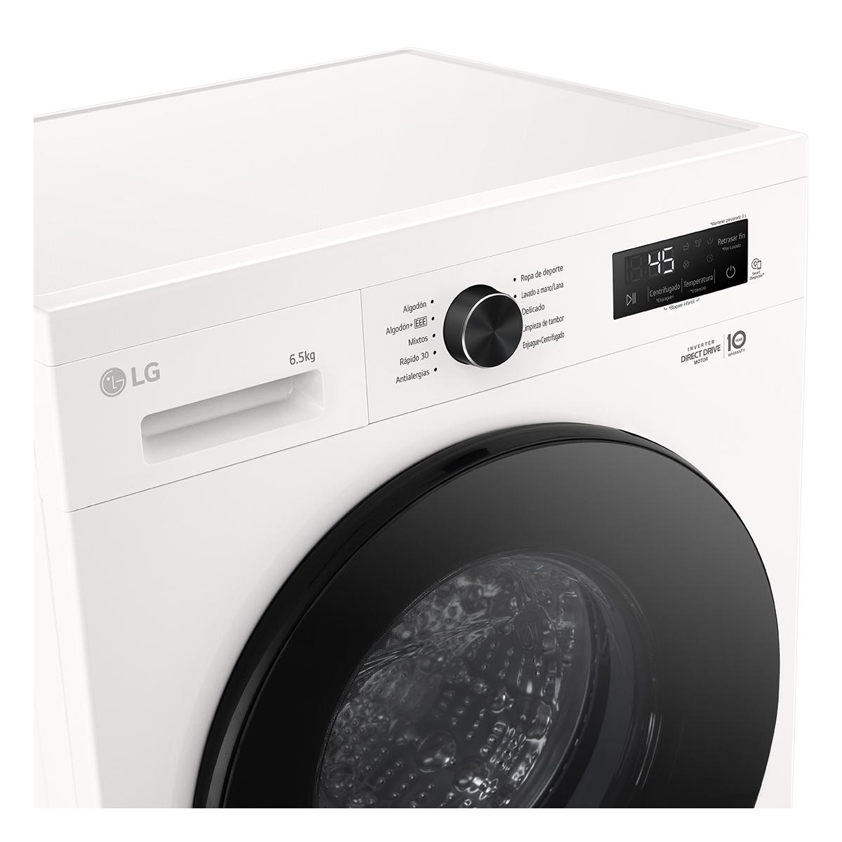 lavarropas automático inverter lg vb f wo 6.5kg 1200rpm carga frontal blanco lavarropas automático inverter lg vb f wo 6.5kg 1200rpm carga frontal blanco